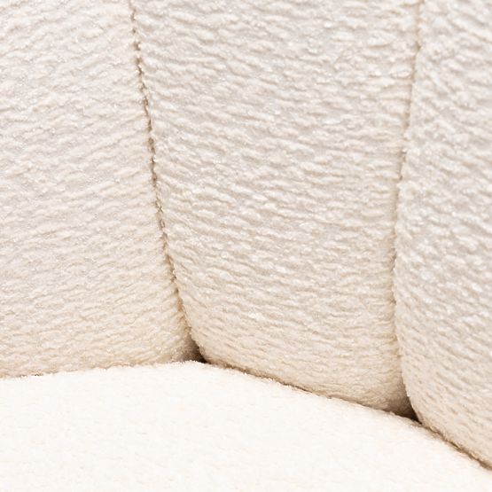 Otočná židle Casablanca bílá, boucle