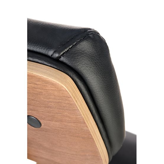 Otočná židle IGNAZIO, ořechová-černá (1p=1ks)