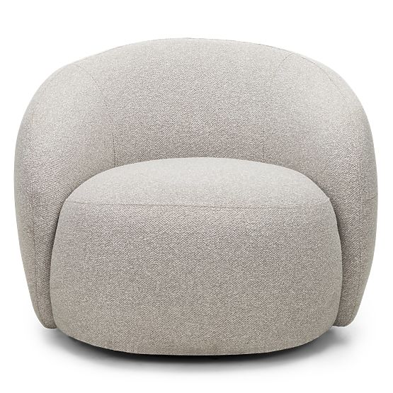 Otočná židle Nambi béžovošedá, oblé tvary