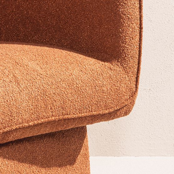 Otočná židle One měděná, boucle