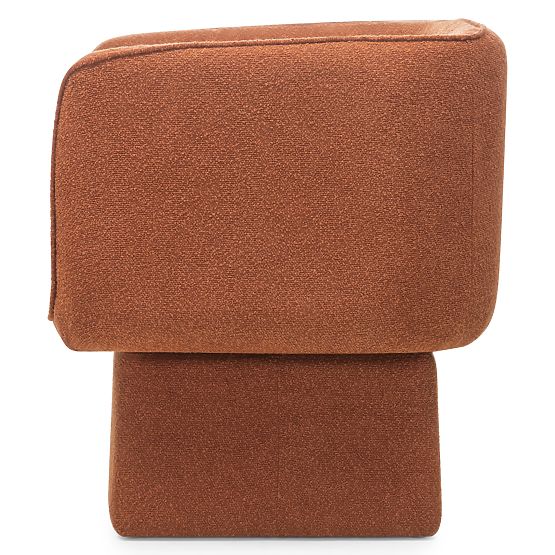 Otočná židle One měděná, boucle