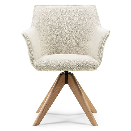 Otočná židle Positano krémová, dub