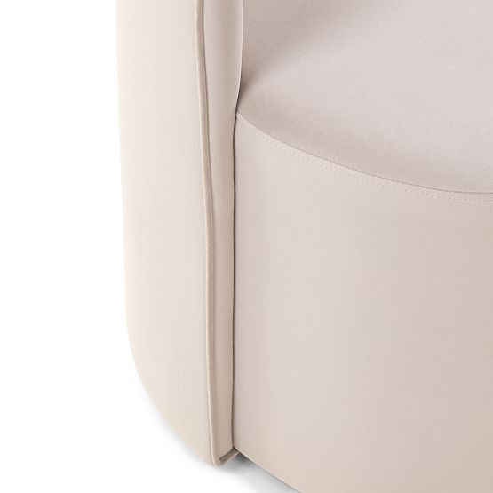 Otočná židle Raval béžová, sametová, zaoblená