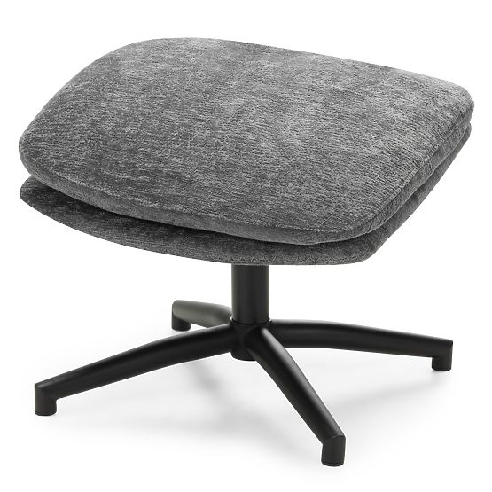 Otočná židle s podnožkou Prima šedá