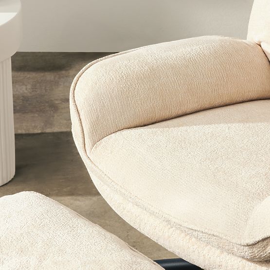 Otočná židle s podnožkou Verano béžová