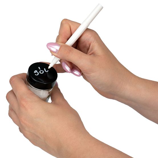 Otočný stojan na koření ROMERO 16 skleniček + 72 samolepek