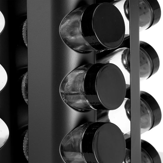 Otočný stojan na koření ROMERO 16 skleniček + 72 samolepek