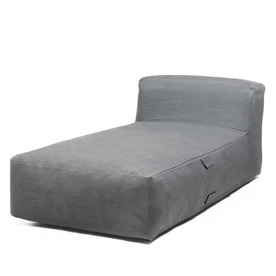 Otoman k zahradnímu rohovému setu Vacuum s potahem, šedá