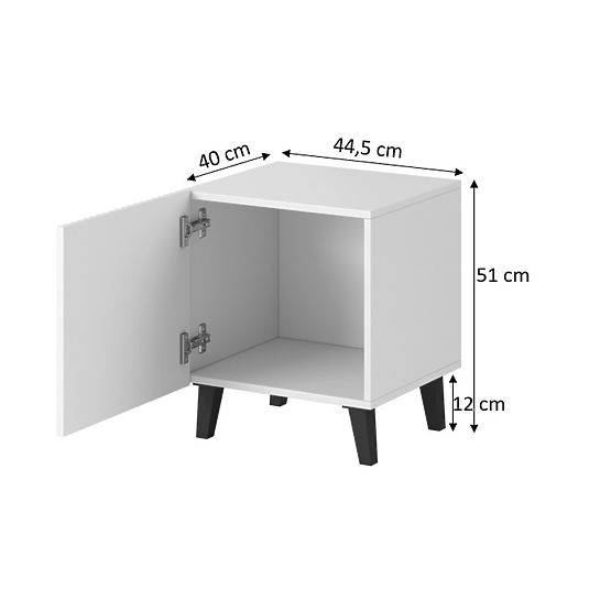 PAFOS NOČNÍ STOLKY (2ks=1p) BÍLÝ MAT/BÍLÝ MAT