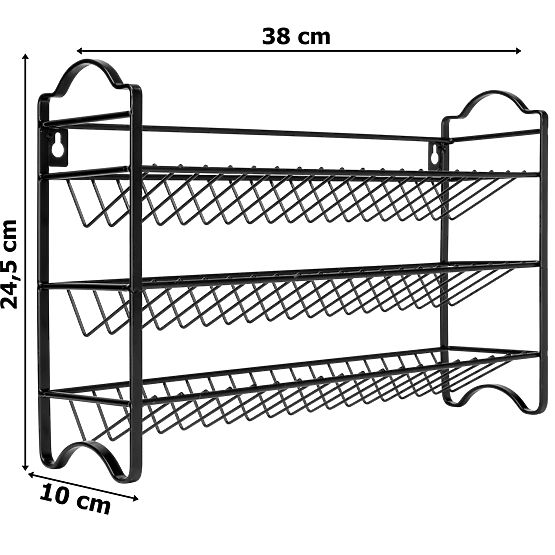 Patrový stojan na koření ENELDO 24 skleniček + 72 nálepek