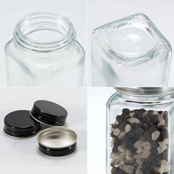 Patrový stojan na koření ENELDO 24 skleniček + 72 nálepek