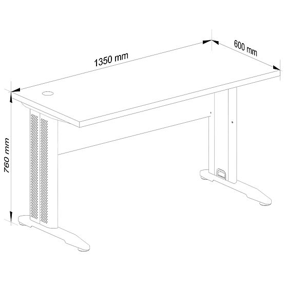 POČÍTAČOVÝ STŮL BM-135 DUB SONOMA