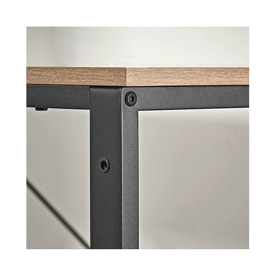 Počítačový stůl s regálem a nastavitelnými nožkami dub sonoma