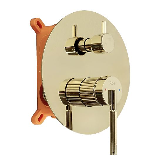 Podomítková sprchová sada Rea Argon Zlatá + BOX