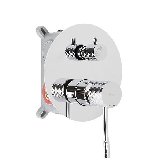 Podomítková sprchová sada Rea Lungo Diamond Chrom + BOX