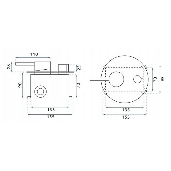 Podomítková sprchová sada Rea Lungo Grip Titan + BOX