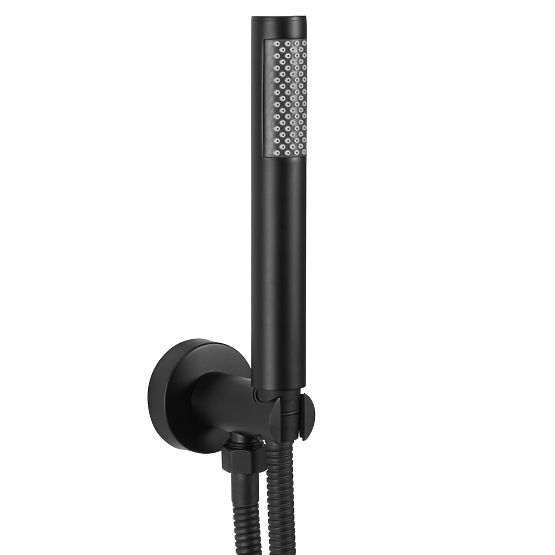 Podomítková sprchová sada s termostatem LUNGO Černá + BOX