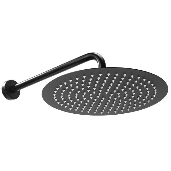 Podomítková sprchová sada s termostatem LUNGO Černá + BOX