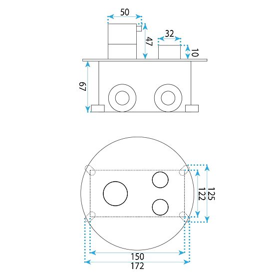 Podomítková sprchová sada s termostatem Rea Lungo Diamond Chrom+ BOX