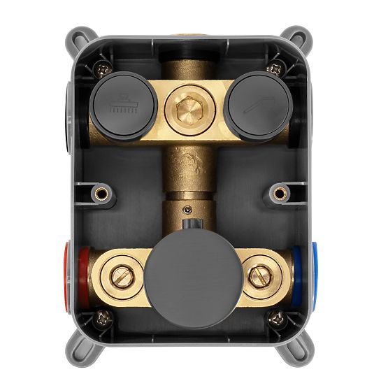 Podomítková sprchová sada s termostatem Rea Lungo Titan + BOX