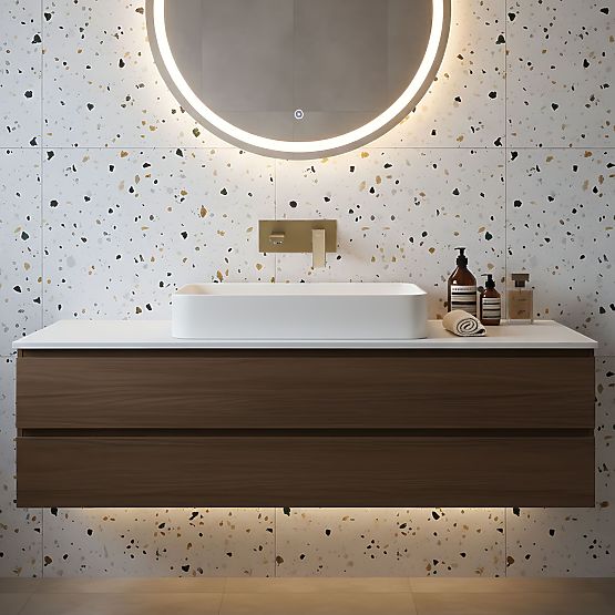 Podomítková Umyvadlová Baterie REA Joe Zlatá Kartáčovaná