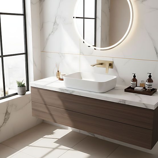 Podomítková Umyvadlová Baterie REA Joe Zlatá Kartáčovaná