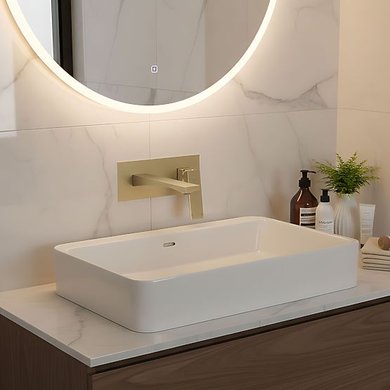 Podomítková Umyvadlová Baterie REA Joe Zlatá Kartáčovaná