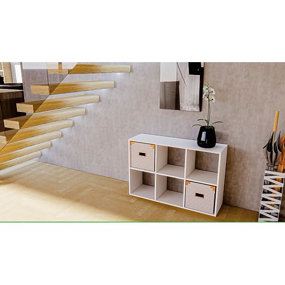 Policový regál 2x3 - bílý