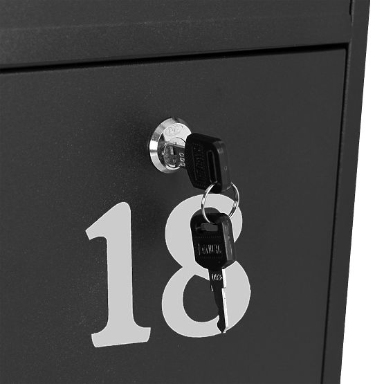 Poštovní schránka na dopisy Gustav černá s nápisy