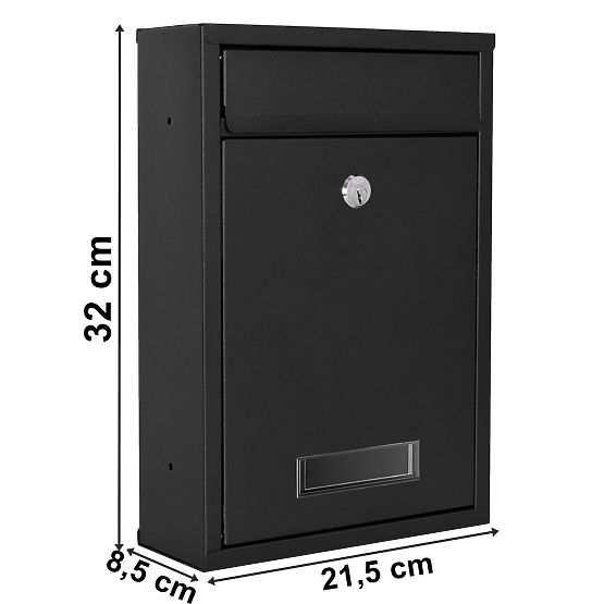 Poštovní schránka na dopisy Gustav černá s nápisy