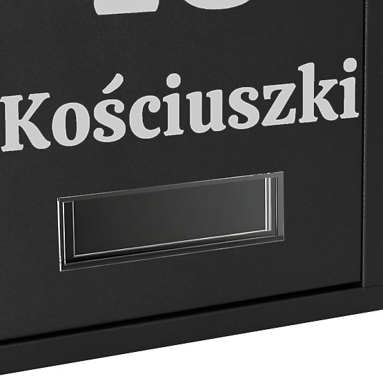 Poštovní schránka na dopisy Gustav černá s nápisy