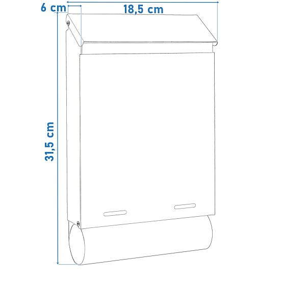 Poštovní schránka na dopisy Hadvar černá