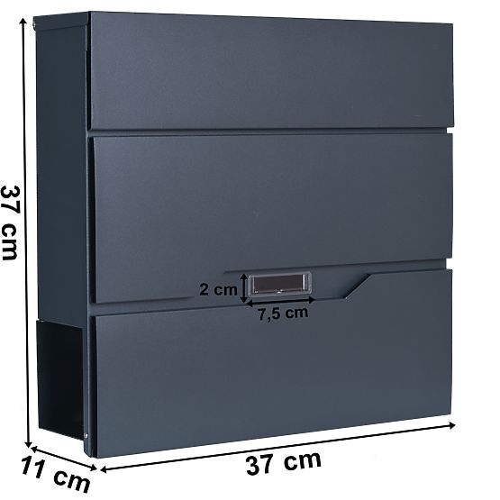 Poštovní schránka na dopisy Vidar antracit