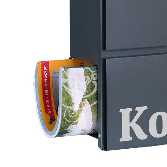 Poštovní schránka na dopisy Vidar antracit s nápisy