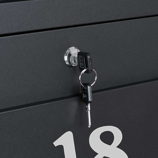 Poštovní schránka na dopisy Vidar černá s nápisy