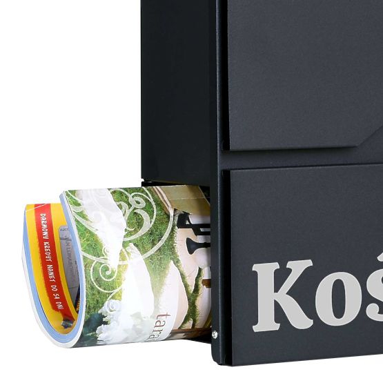 Poštovní schránka na dopisy Vidar černá s nápisy