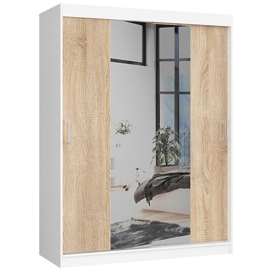 POSUVNÁ SKŘÍŇ 150 cm CLP BÍLÁ / SONOMA