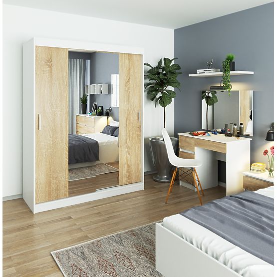 POSUVNÁ SKŘÍŇ 150 cm CLP BÍLÁ / SONOMA