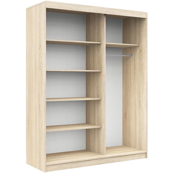 POSUVNÁ SKŘÍŇ 150cm CLP SONOMA / BÍLÁ