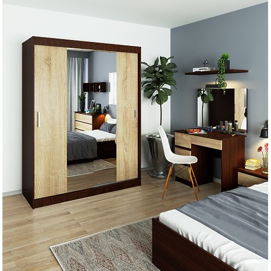 POSUVNÁ SKŘÍŇ 150cm CLP WENGE / SONOMA