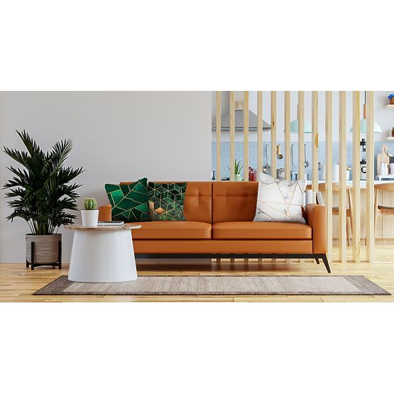 Povlak na polštář 3D - zeleno-zlatý