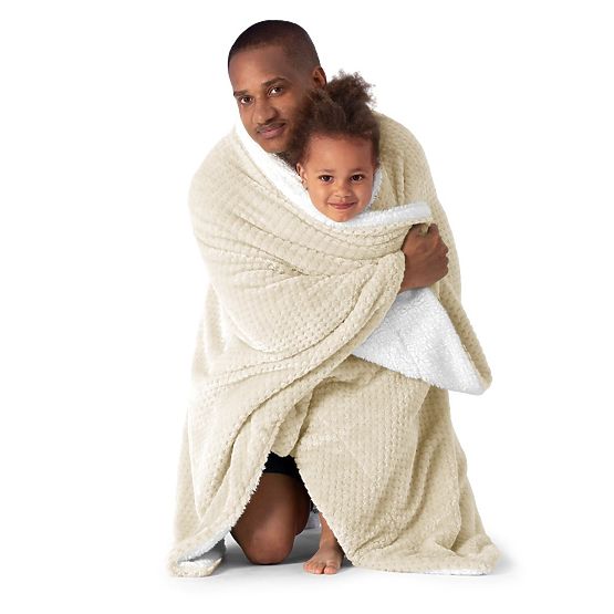 Přikrývka SHLEEPY barva béžová s žakárovým vzorem klasický styl 220x240