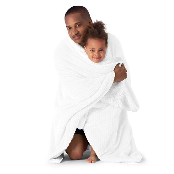 Přikrývka SHLEEPY bílá s žakárovým reliéfem klasický styl 220x240