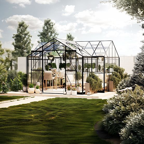 Prodlužovací modul pro zahradní oranžerii Royal Green Standard, 4,1 m², tvrzené sklo 4 mm, hliník