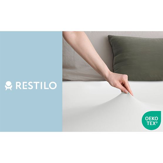 Prostěradlo AMBER barva bílá klasický styl materiál jersey 180-200x200 DecoKing