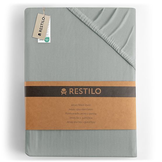 Prostěradlo AMBER barva šedá klasický styl materiál jersey 80-90x200 DecoKing