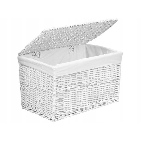 Proutěná truhla 65L 56x34x34 cm bílá