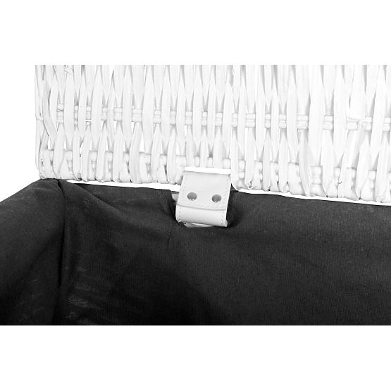 Proutěná truhla 65L 56x34x34 cm bílo-šedá