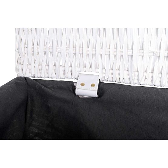 Proutěná truhla 76x46x46 cm - 160L - bílo-šedá