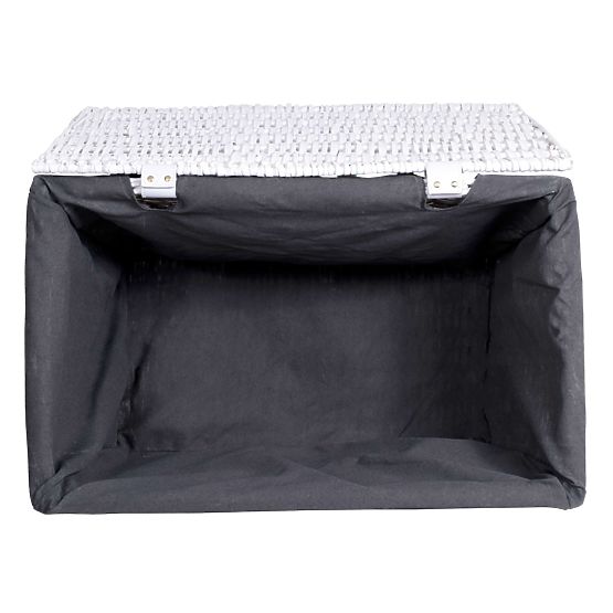 Proutěná truhla 76x46x46 cm - 160L - bílo-šedá